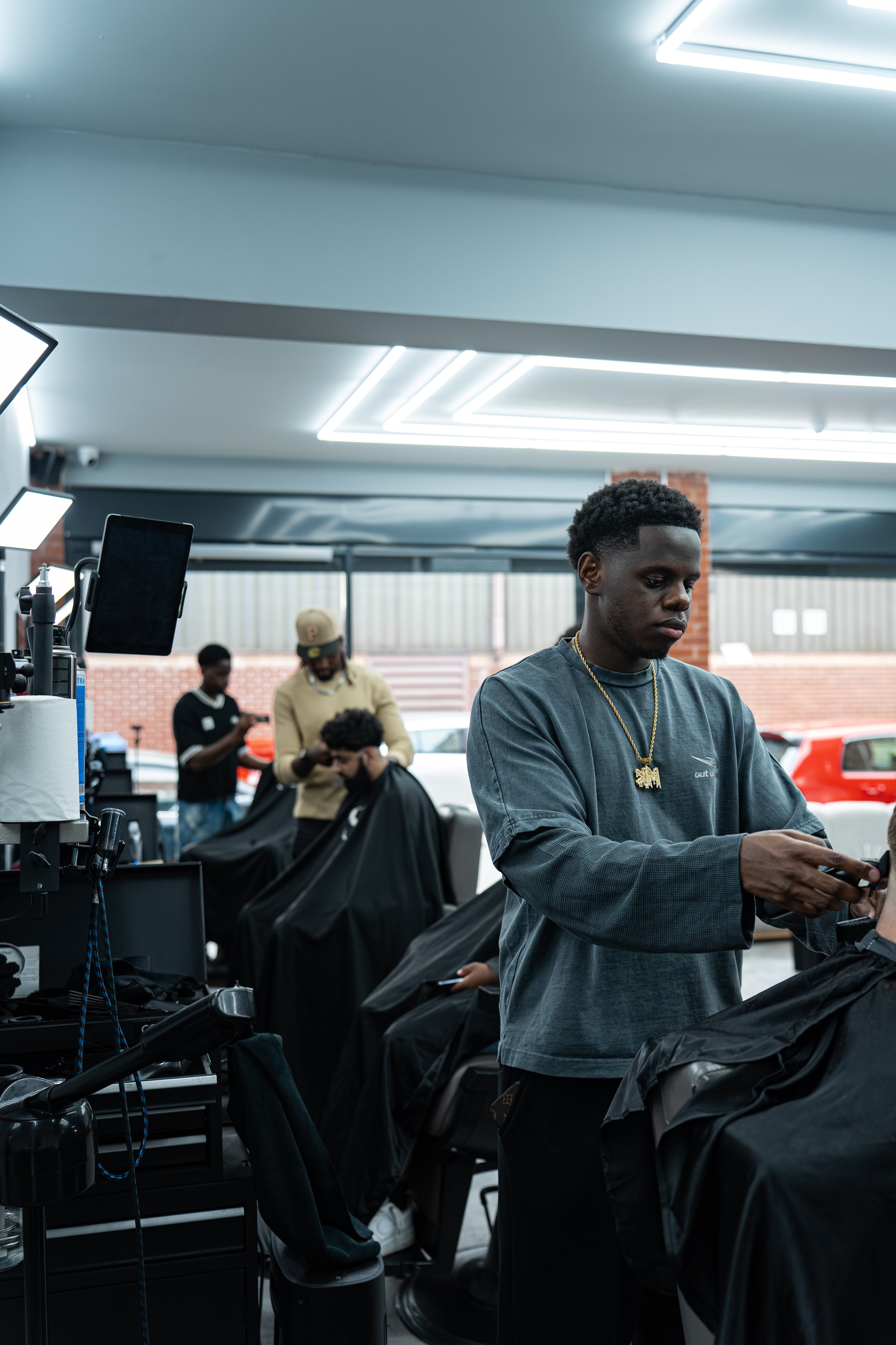 Inside Seidi's Barbershop Manchester — interior detail 4